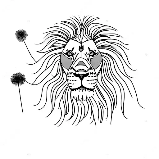 Lion With Dandelion Fluff Mane