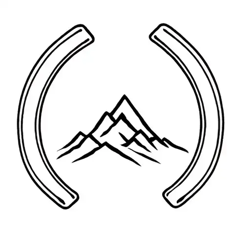 Mountain Range In A Horse Shoe