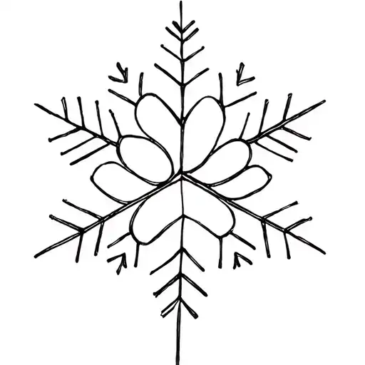 Snowflake With Cat Pawprint
