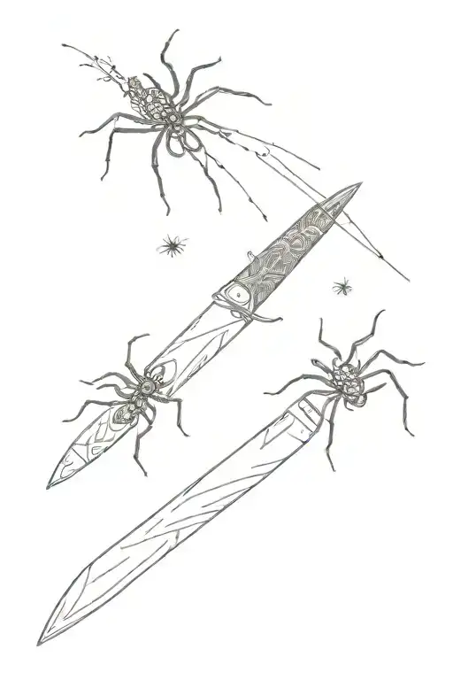 Knife With Little Spiders