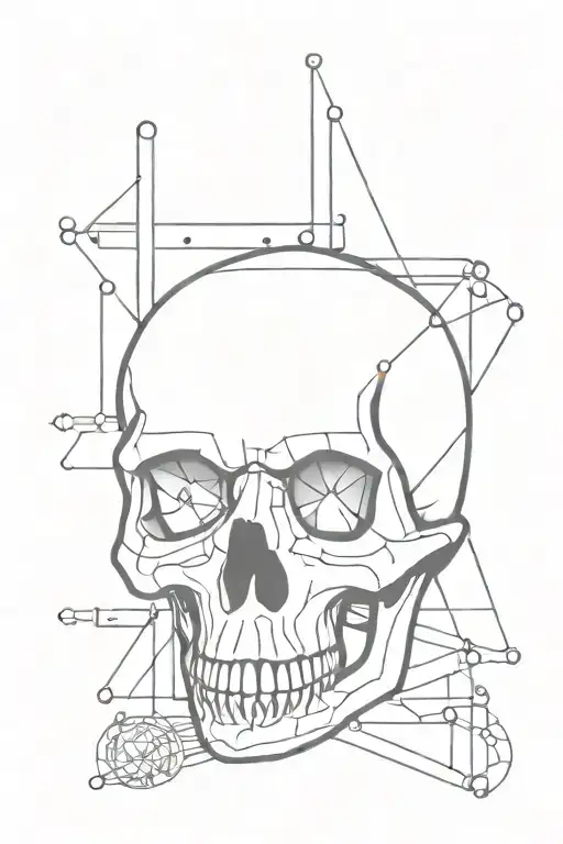 Skull And Technology Merging