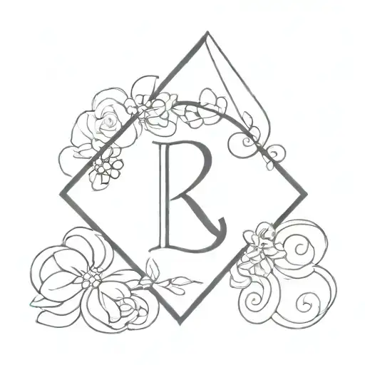 Initial A S N Roll Inspired Tattoo Design Featuring