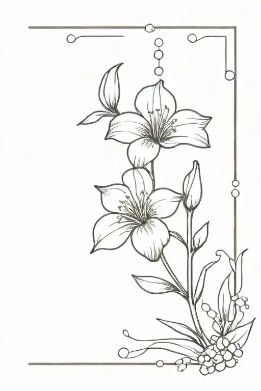 August Birth Flower And Pearls 21