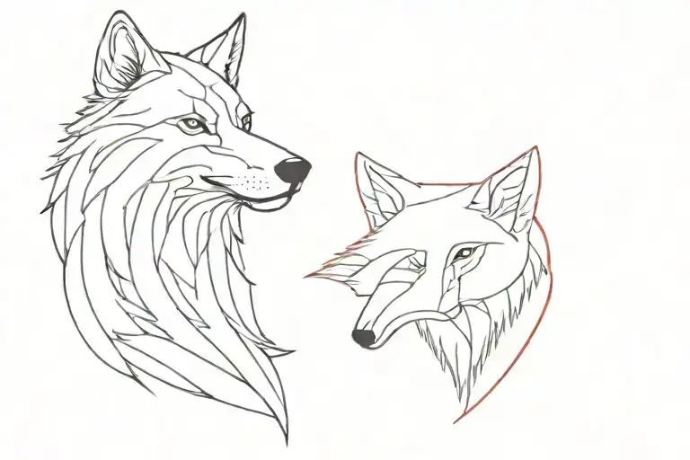 Red Kite And Wolf Face