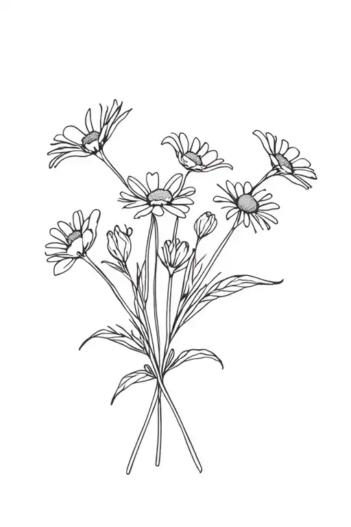 Daisy Flower Sweat Pea Flower Bouquet