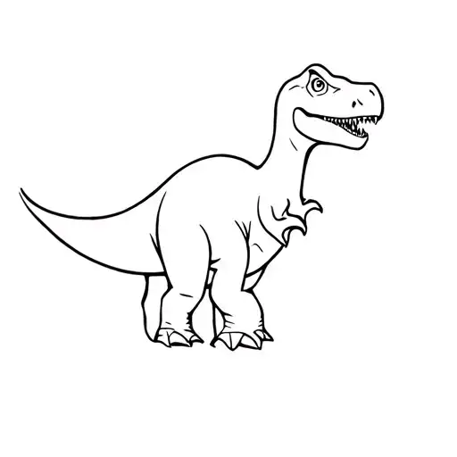Dinosaur Outline Cartoon