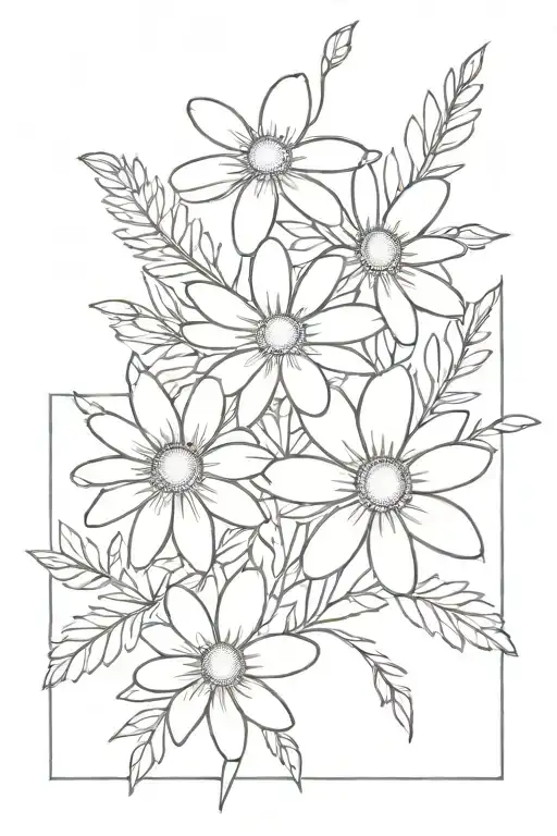 Daisy And Honeysuckle Flower Bouquet Tied