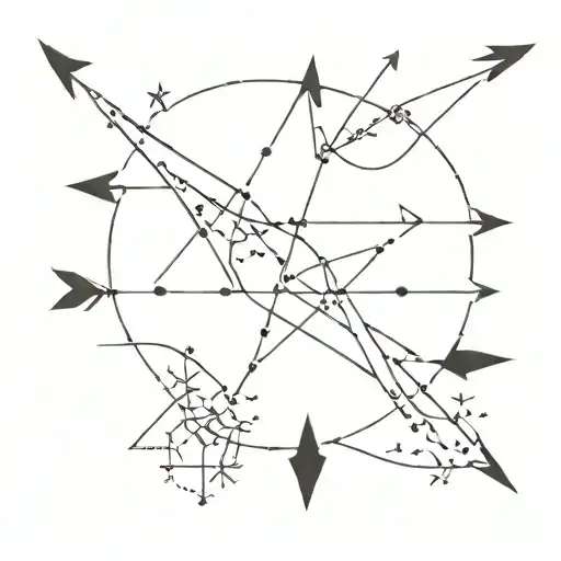 Arrow Star Map Outline Tattoo Design Inspired Tattoo Featuring