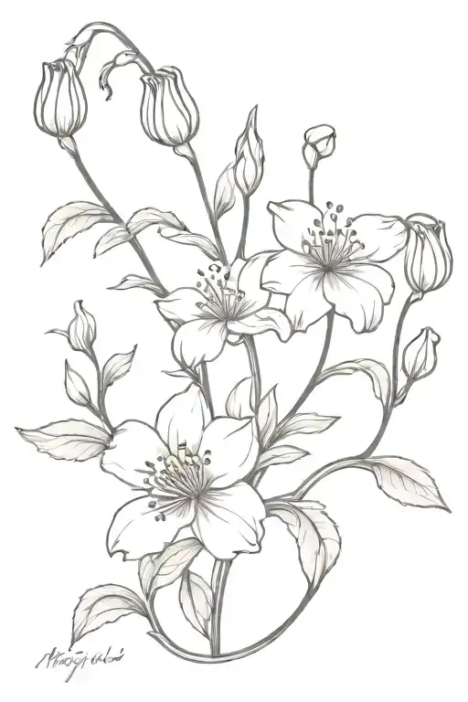 Marigold Lily Of The Valley Intertwined