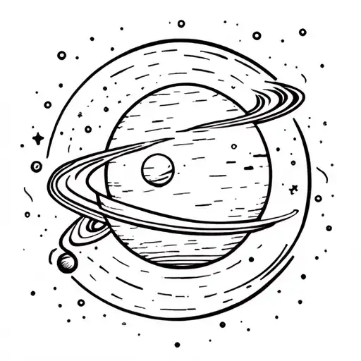 Planet In The Space Universe With An Astronomer