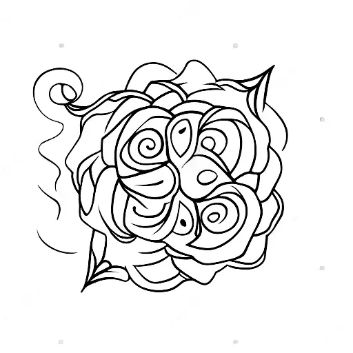 A Rose Rotating Arround An Arrow