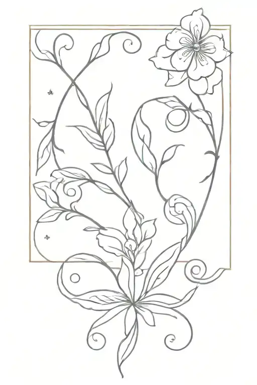 Incorporate Ancient Greek Ornament Elements Into A Floral Design For A Unique