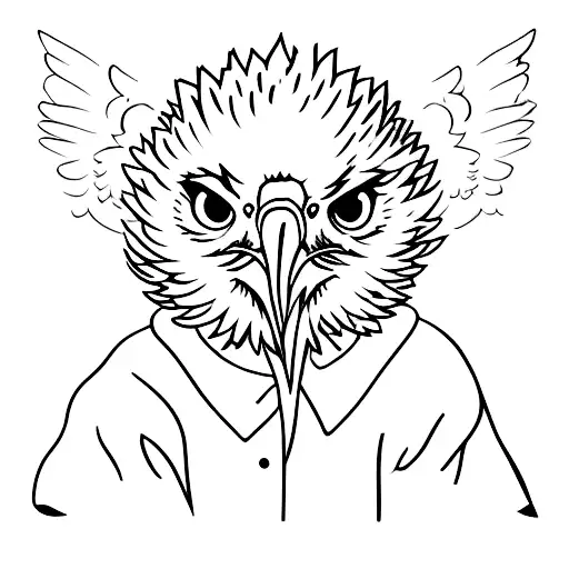 Boy Holding An Eagle