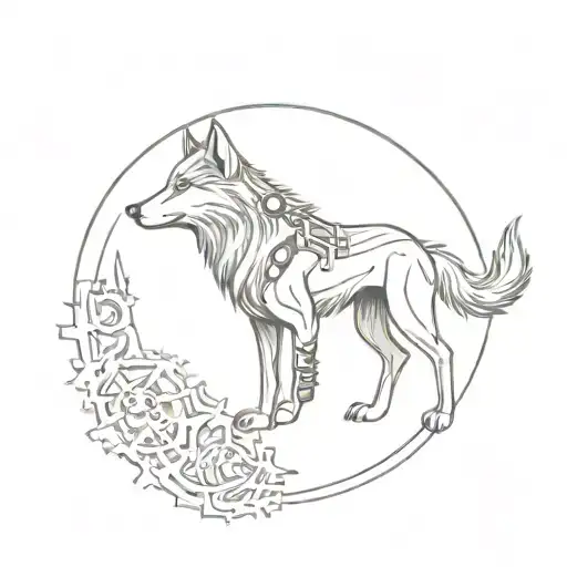 A Steampunk-inspired Wolf