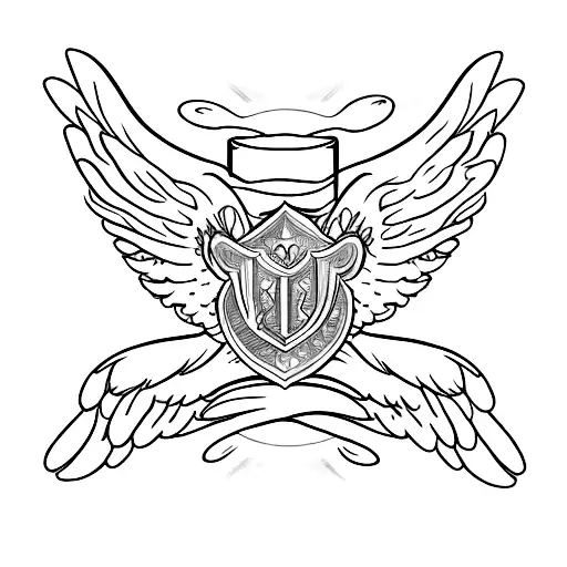 Angel And Evil Wings With The Phrase Audentis Fortuna Iuvat