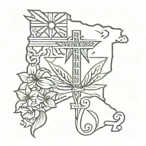 Arizona State Flag And Medical Caduceus