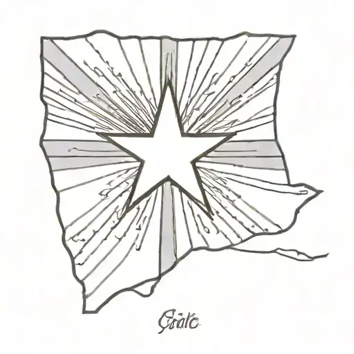 Arizona State Flag And Outline