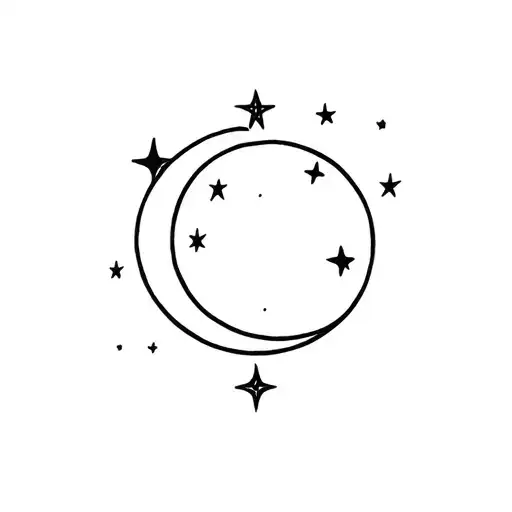 Crescent Moon And Stars