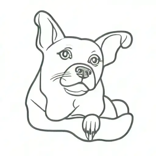 Dog Peeking Over Edge