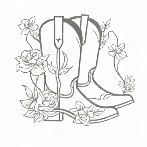 Flowers In Cowboy Boot