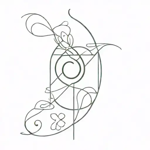 An Unalome Symbol Incorporating Elements Of Psychology And Self-love