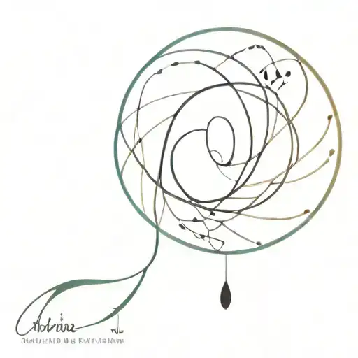 A Minimalist Design Symbolizing Healing With An Unalome Twist