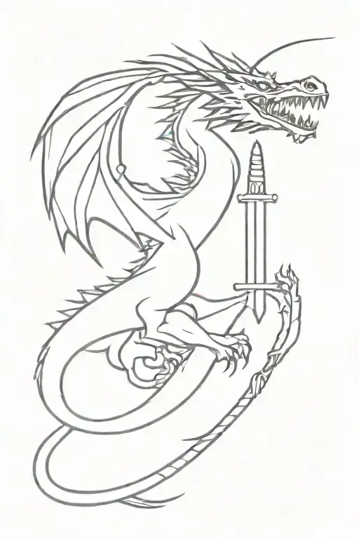 Dragon With A Sword