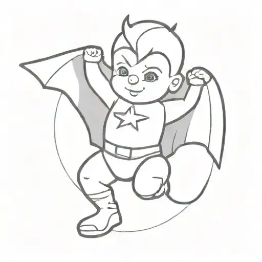 Baby Superhero Flying