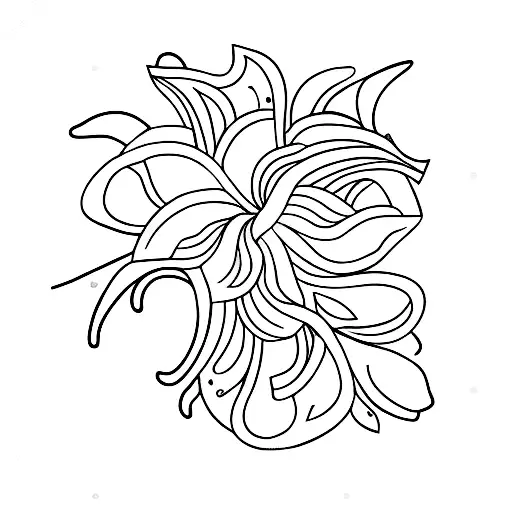 Line Art Alstroemeria