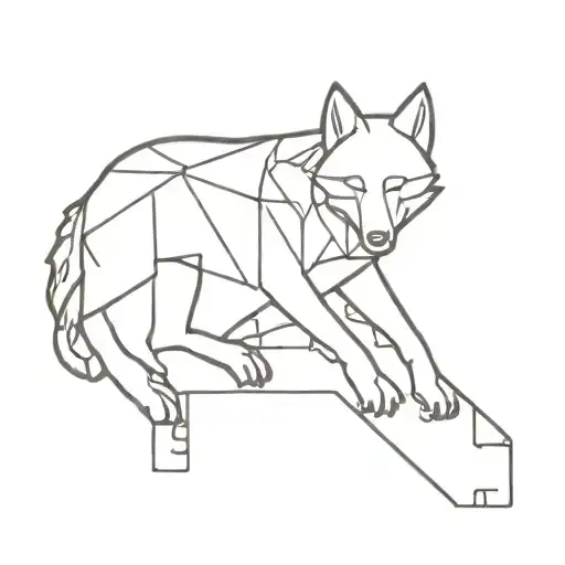 Wolf Trapped Inside A Puzzle Piece