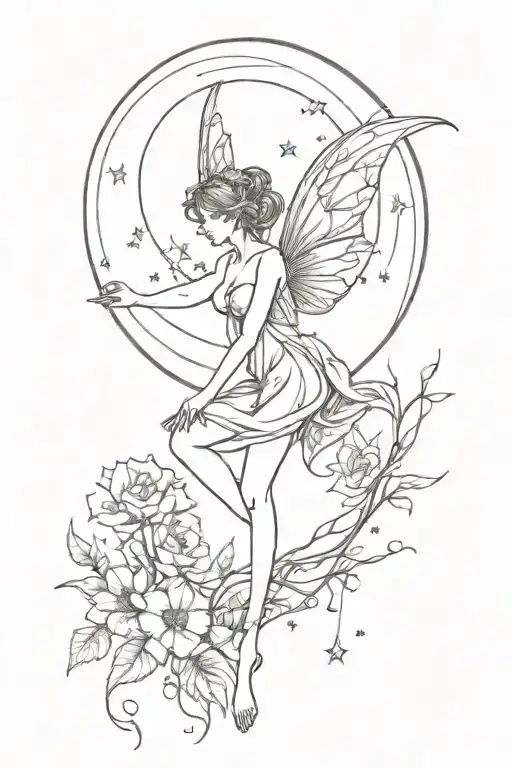 Fairy And Moon Gothic