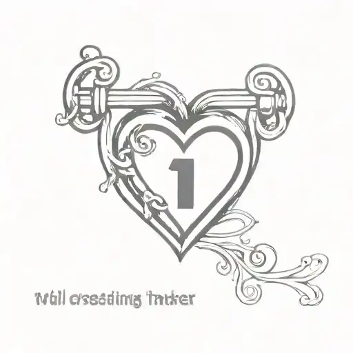 Love Heart With 'H' And '637' In The Heart Shaped Lock