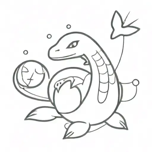 Pokemon Lapras Sleeping Peacefully