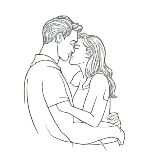 Couple Kissing Guy And Girl