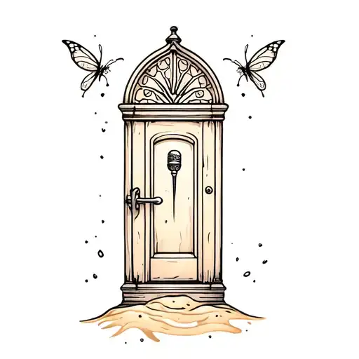 Fairy Door Sand And Old Style Mic