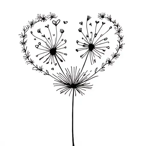 Dandelion And Hearts