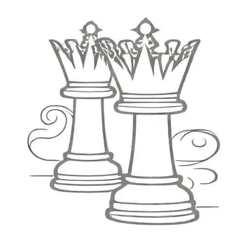 Simple King And Queen Chess Piece