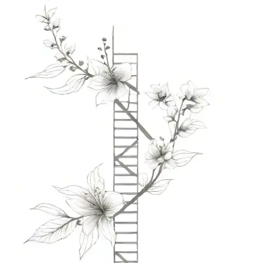 Dna And Flowers Wrapped