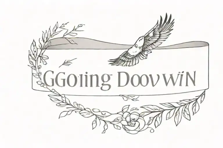 Armband With Quote Going Down Middle Of Forearm