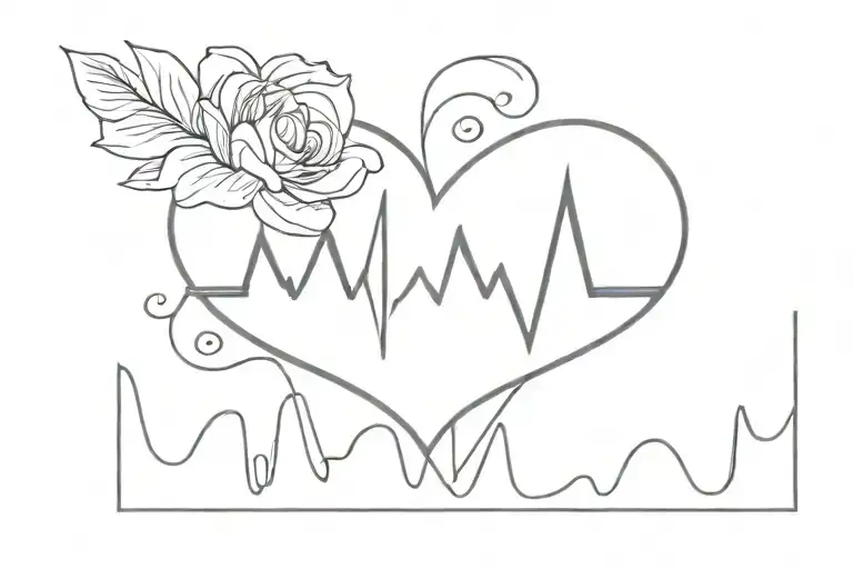 Dying Heart Beat Line