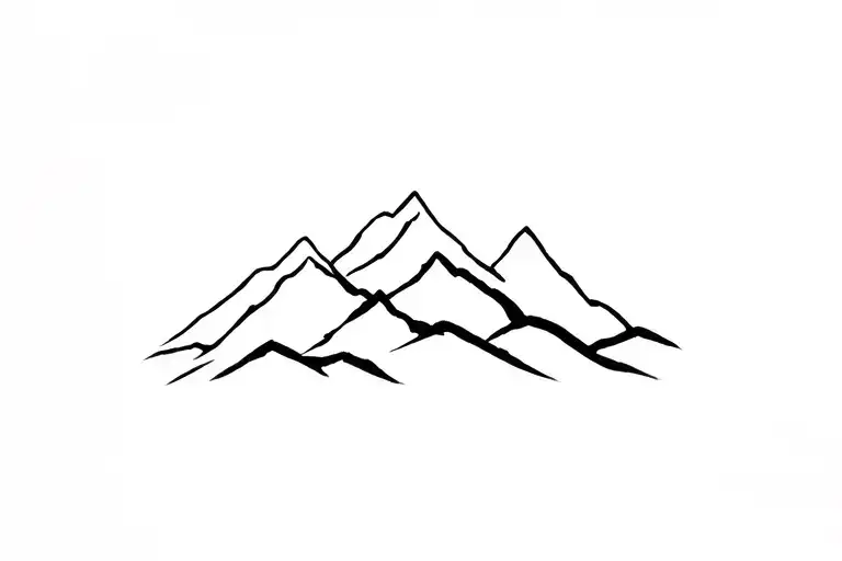 Dog Mountain Range Silhouette