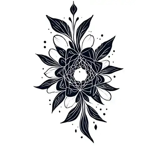 Sacred Geometry With Soft Floral Shapes