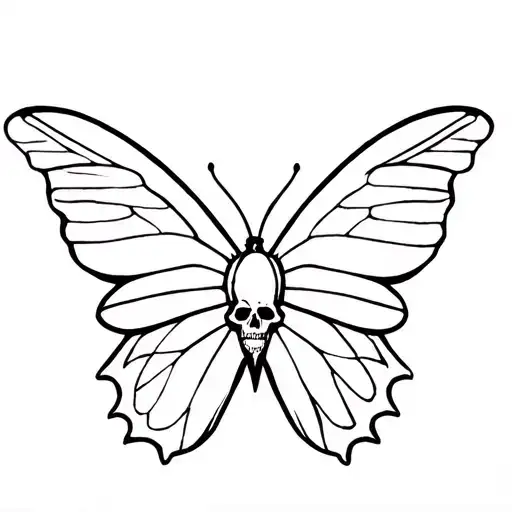 Butterfly With A Skull In Its Wings