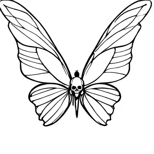 Butterfly With A Skull Wings
