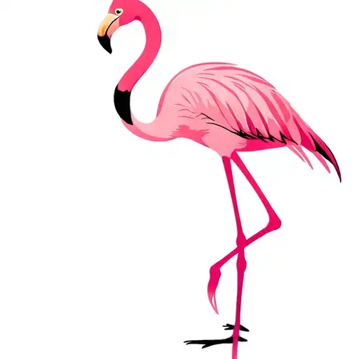 Flamingo Standing On One