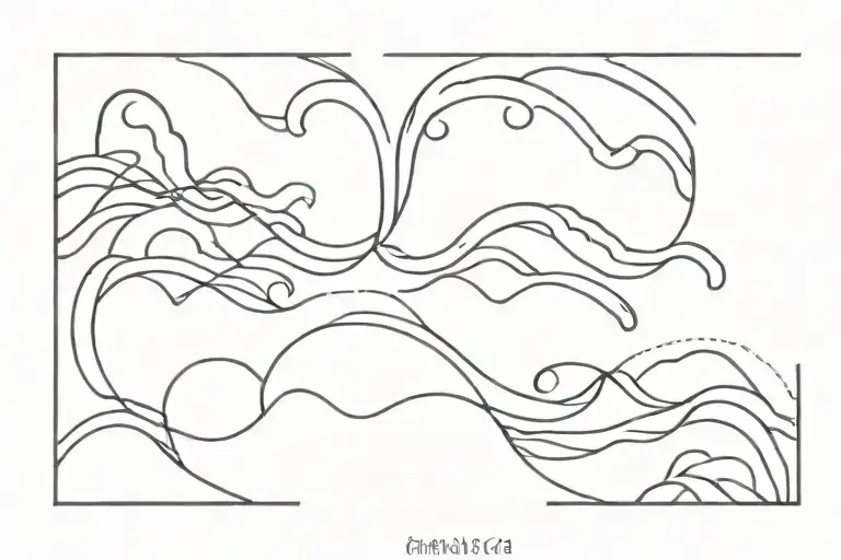 Waves And Lettering Without Shadows