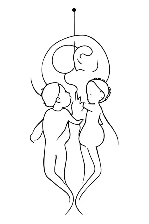 Birth Children With Protection Symbol