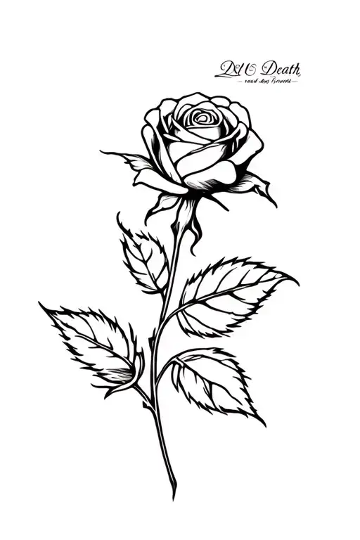 Rose With Date Of Death