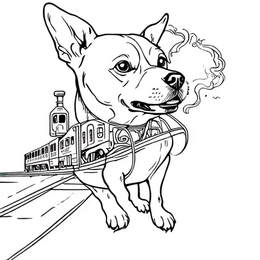 A Dog On A Train