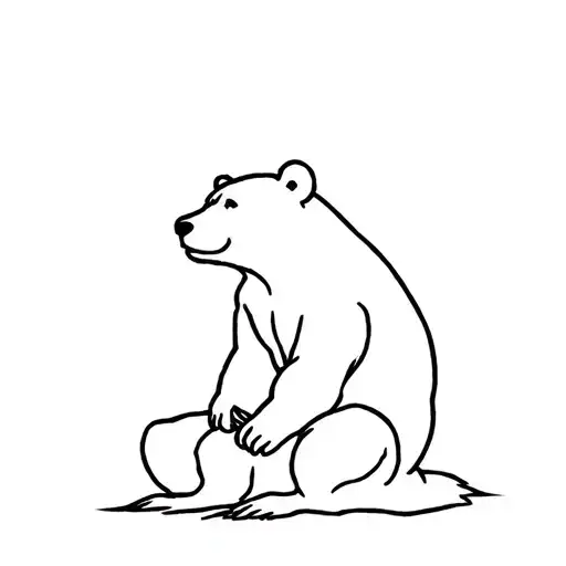 Bear Sitting Alone